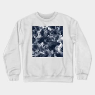 Abstract Navy Watercolor Crewneck Sweatshirt